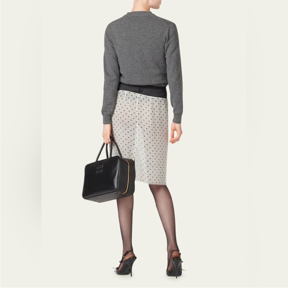 Clearance! Private Client Only MIU MIU Intarsia Logo Cashmere Cardigan It38 - Picture 3 of 4